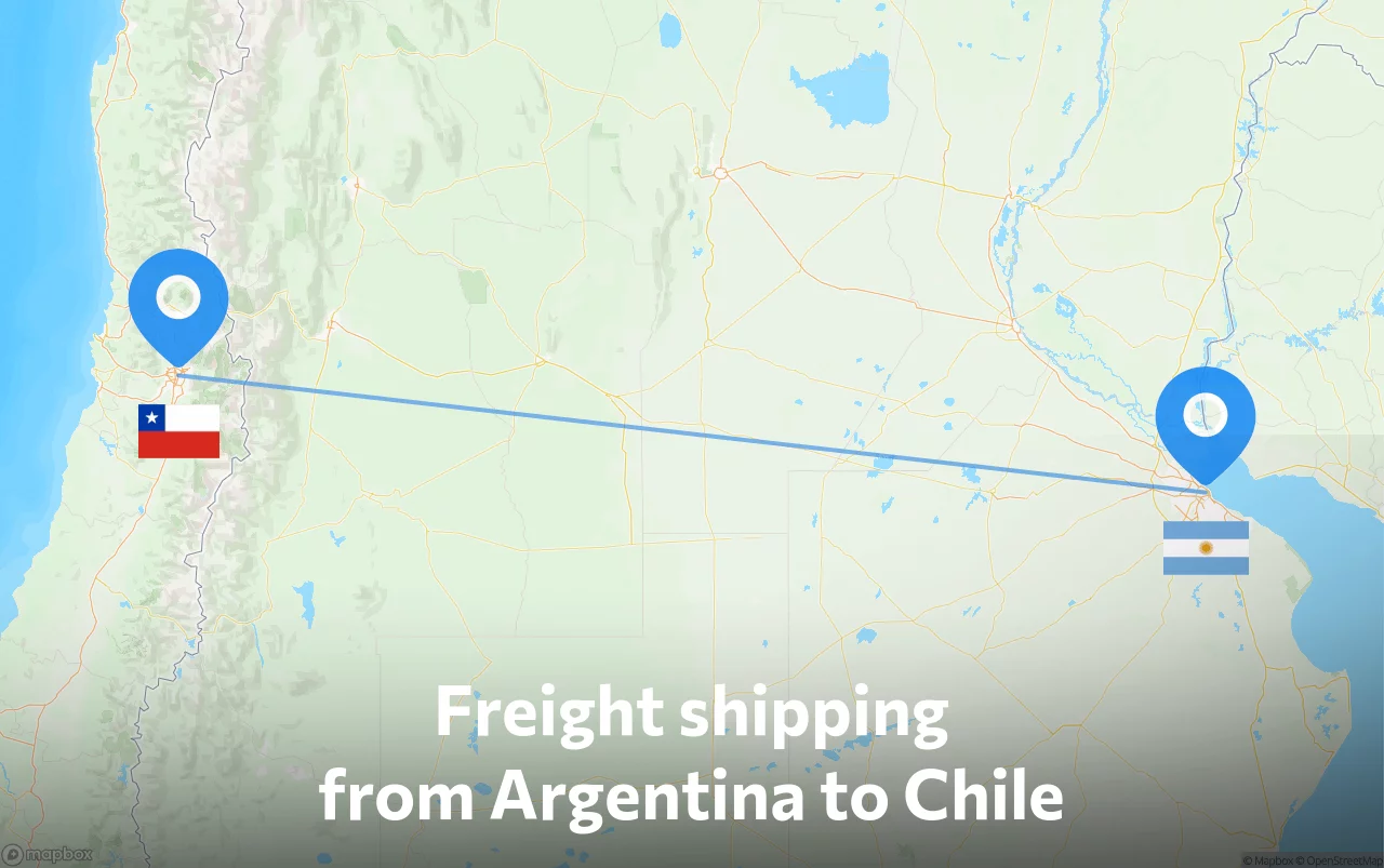 Shipping route from Argentina to Chile