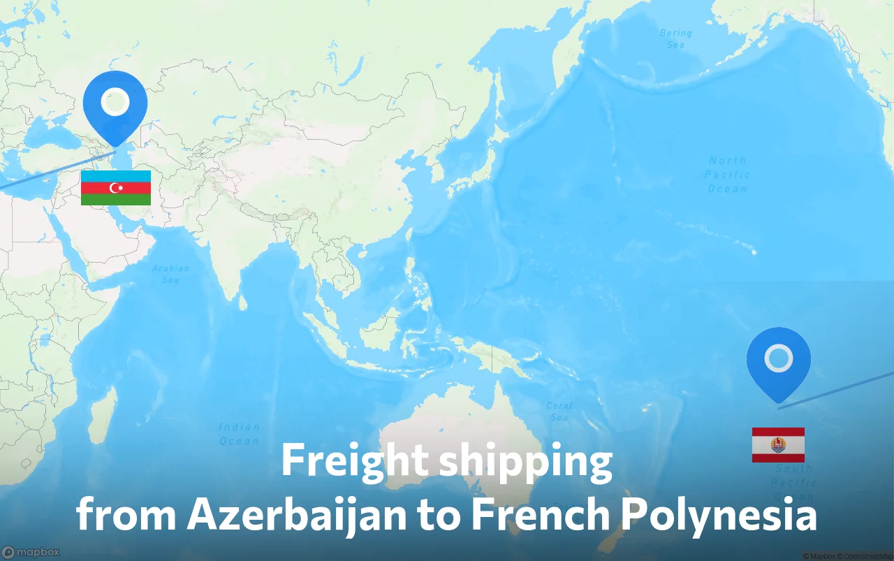 Shipping route from Azerbaijan to French Polynesia