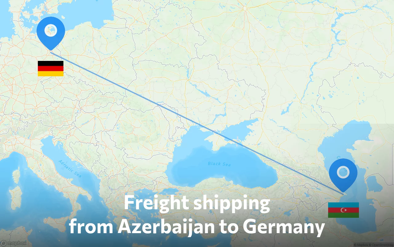 Shipping route from Azerbaijan to Germany