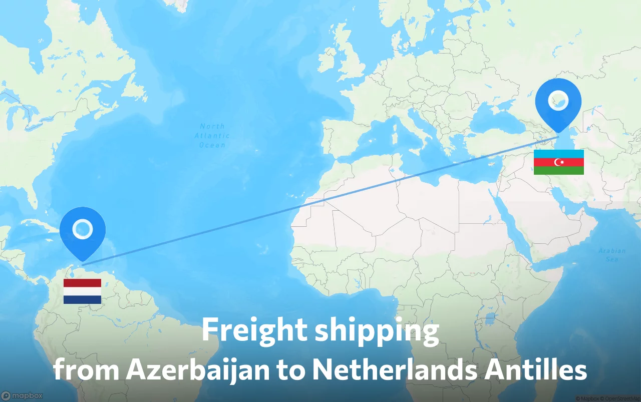 Shipping route from Azerbaijan to Netherlands Antilles
