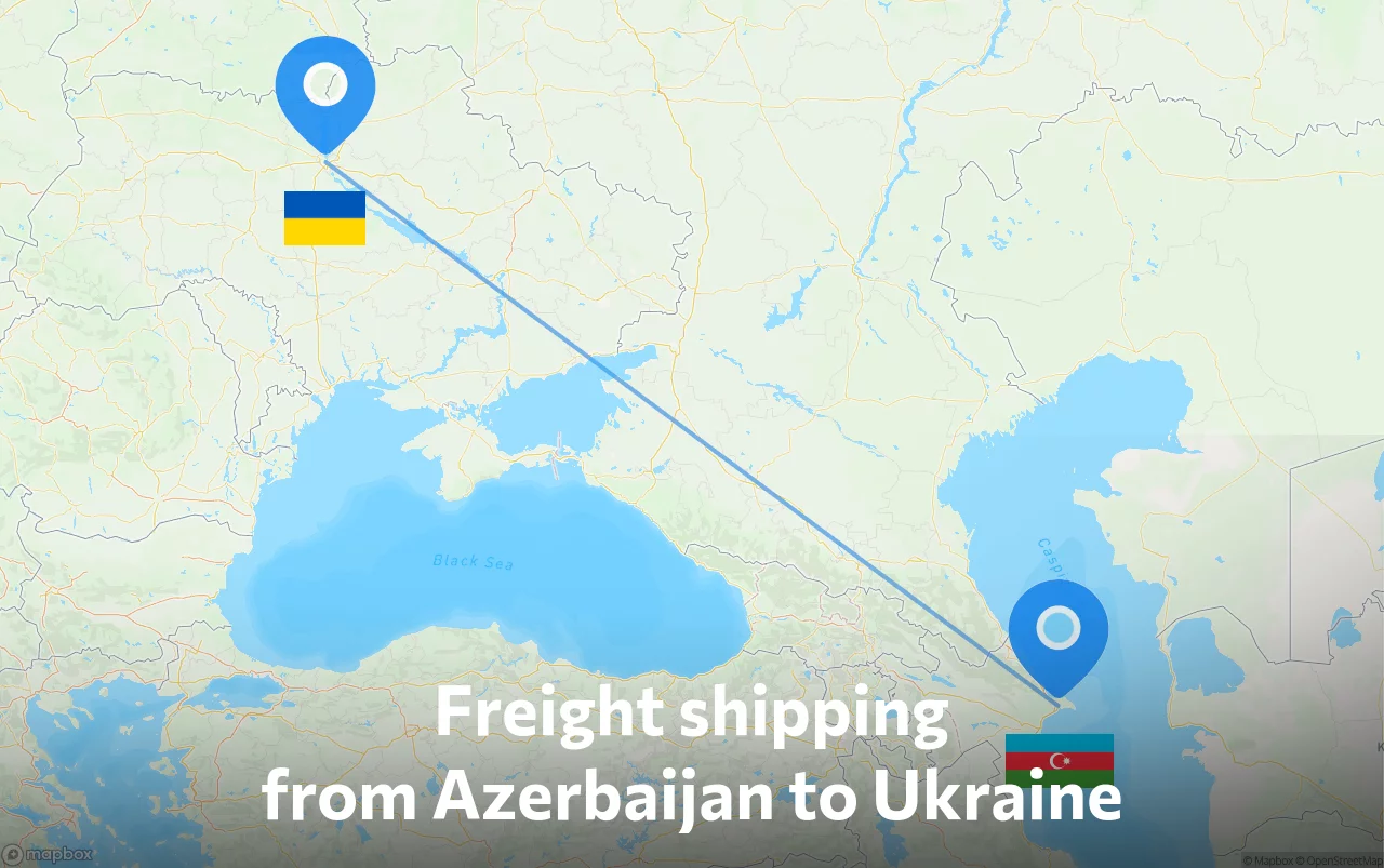 Shipping route from Azerbaijan to Ukraine