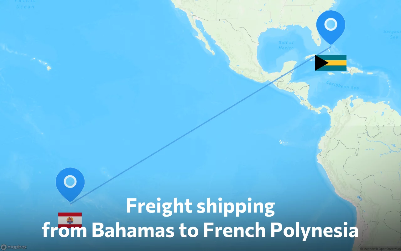 Shipping route from Bahamas to French Polynesia