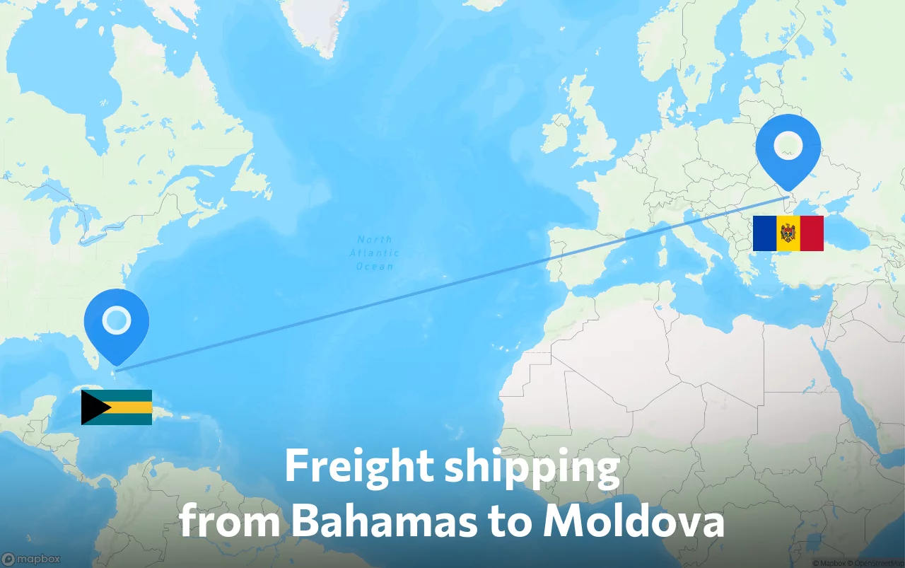 Shipping route from Bahamas to Moldova