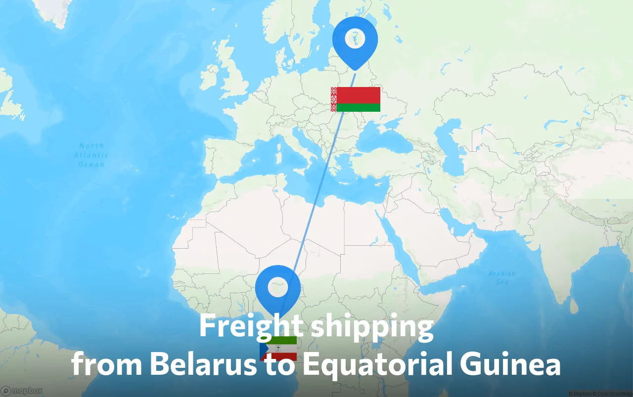 Shipping route from Belarus to Equatorial Guinea