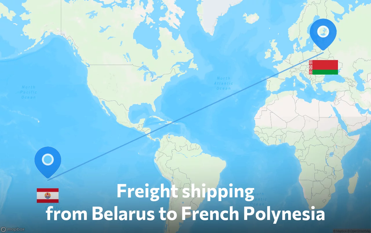 Shipping route from Belarus to French Polynesia