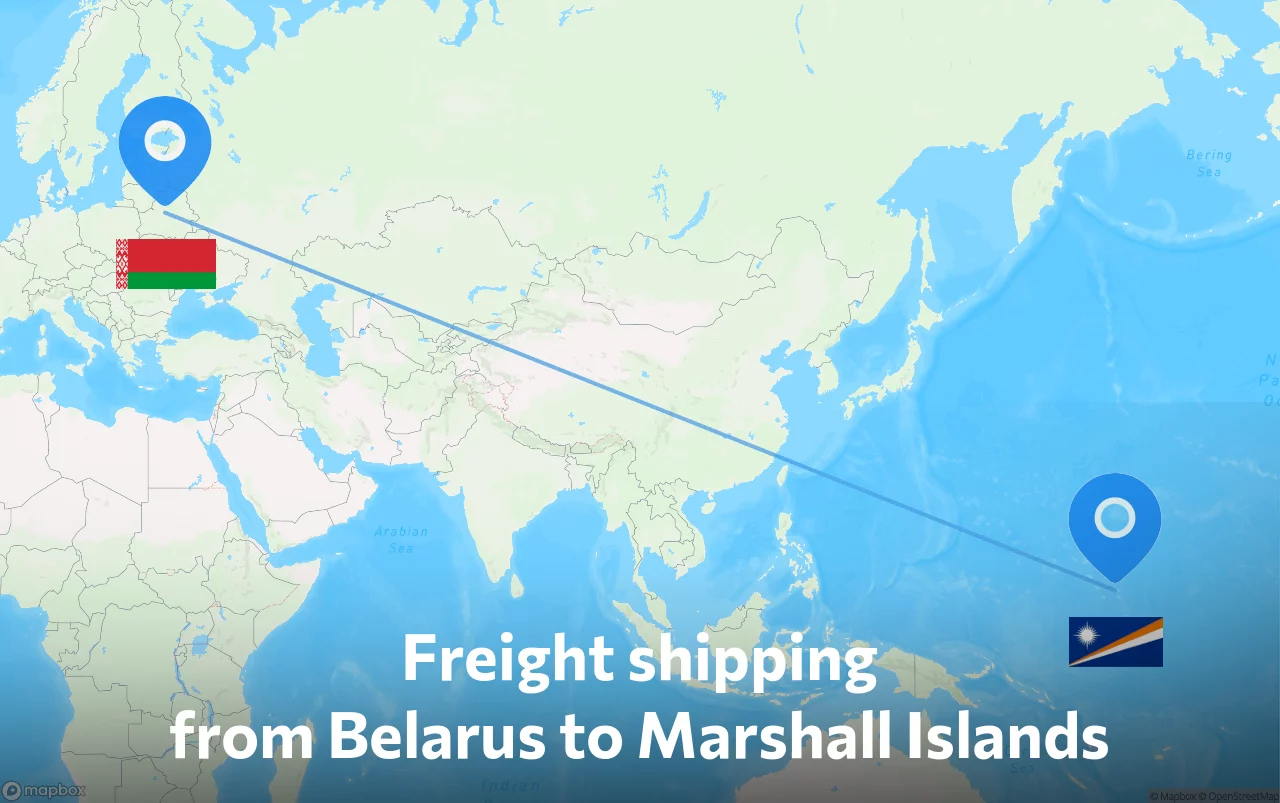 Shipping route from Belarus to Marshall Islands
