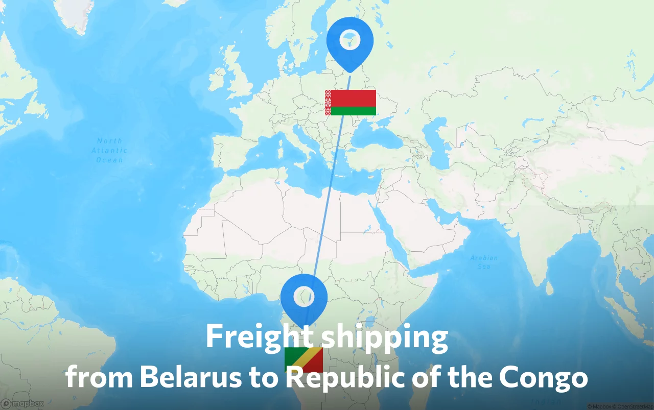 Shipping route from Belarus to Republic of the Congo