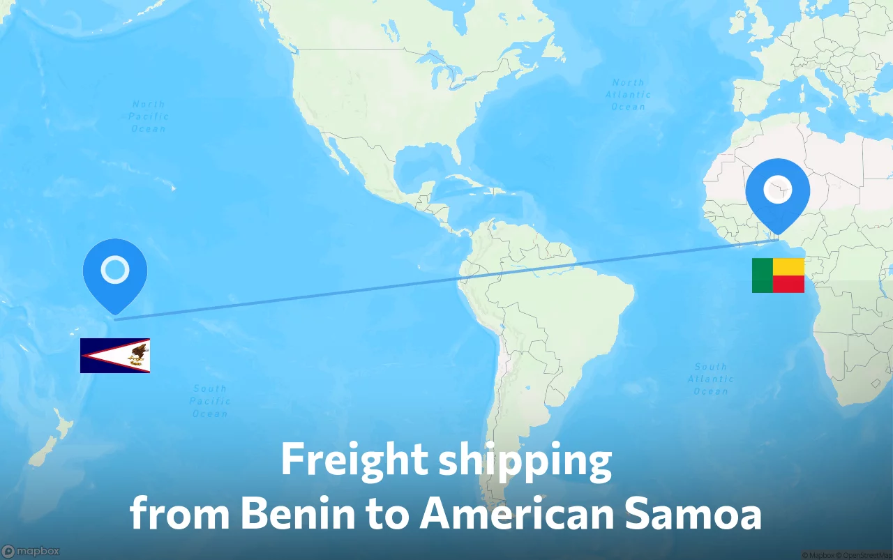 Shipping route from Benin to American Samoa