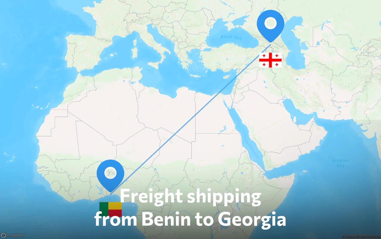 Shipping route from Benin to Georgia