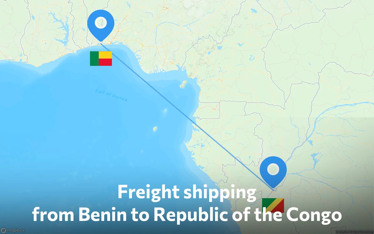 Shipping route from Benin to Republic of the Congo
