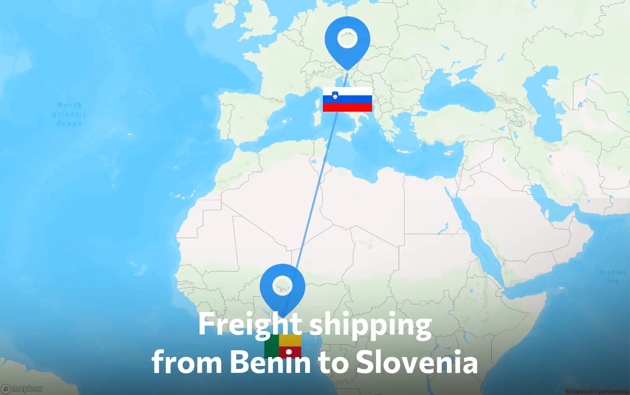 Shipping route from Benin to Slovenia