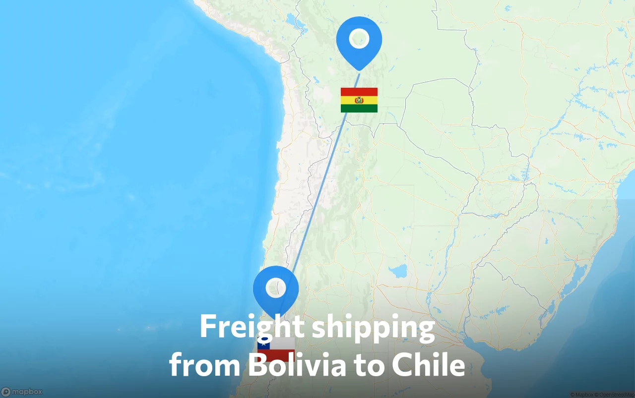 Shipping route from Bolivia to Chile