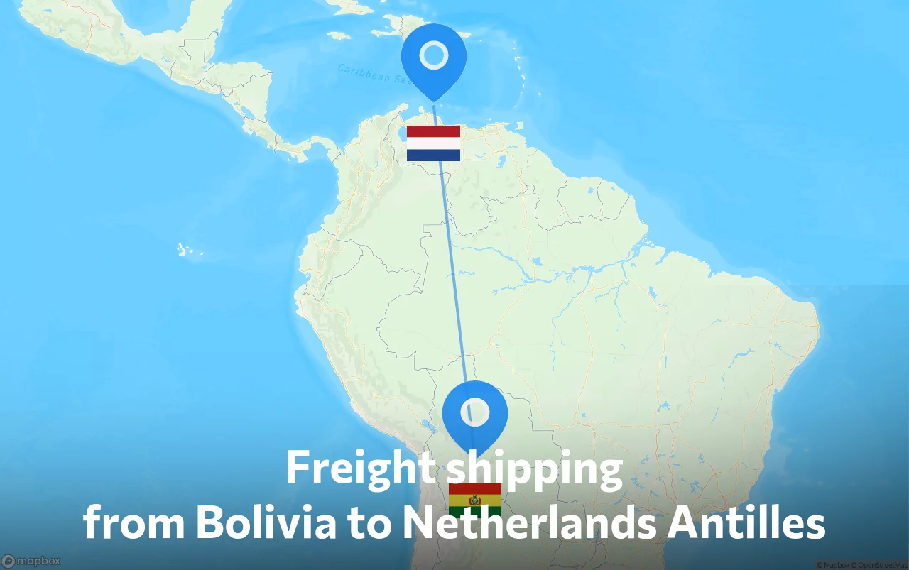 Shipping route from Bolivia to Netherlands Antilles