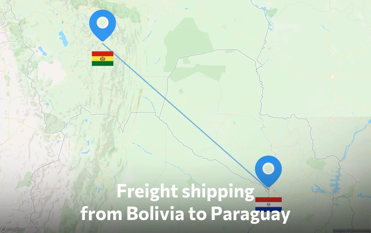 Shipping route from Bolivia to Paraguay