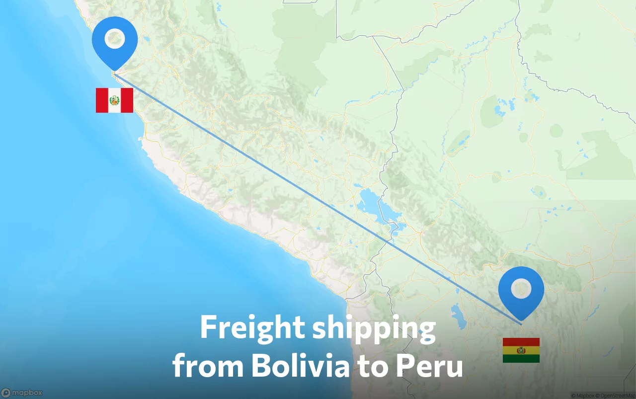 Shipping route from Bolivia to Peru