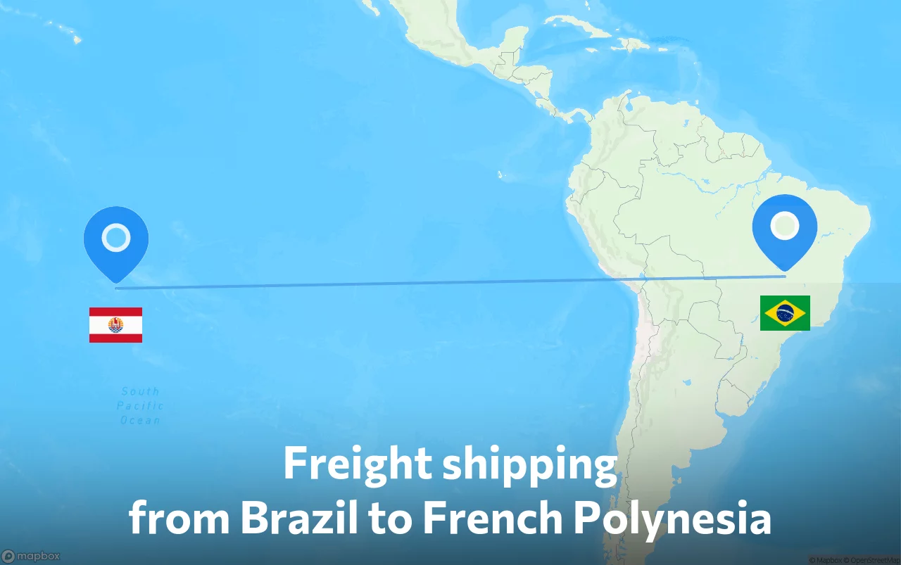Shipping route from Brazil to French Polynesia