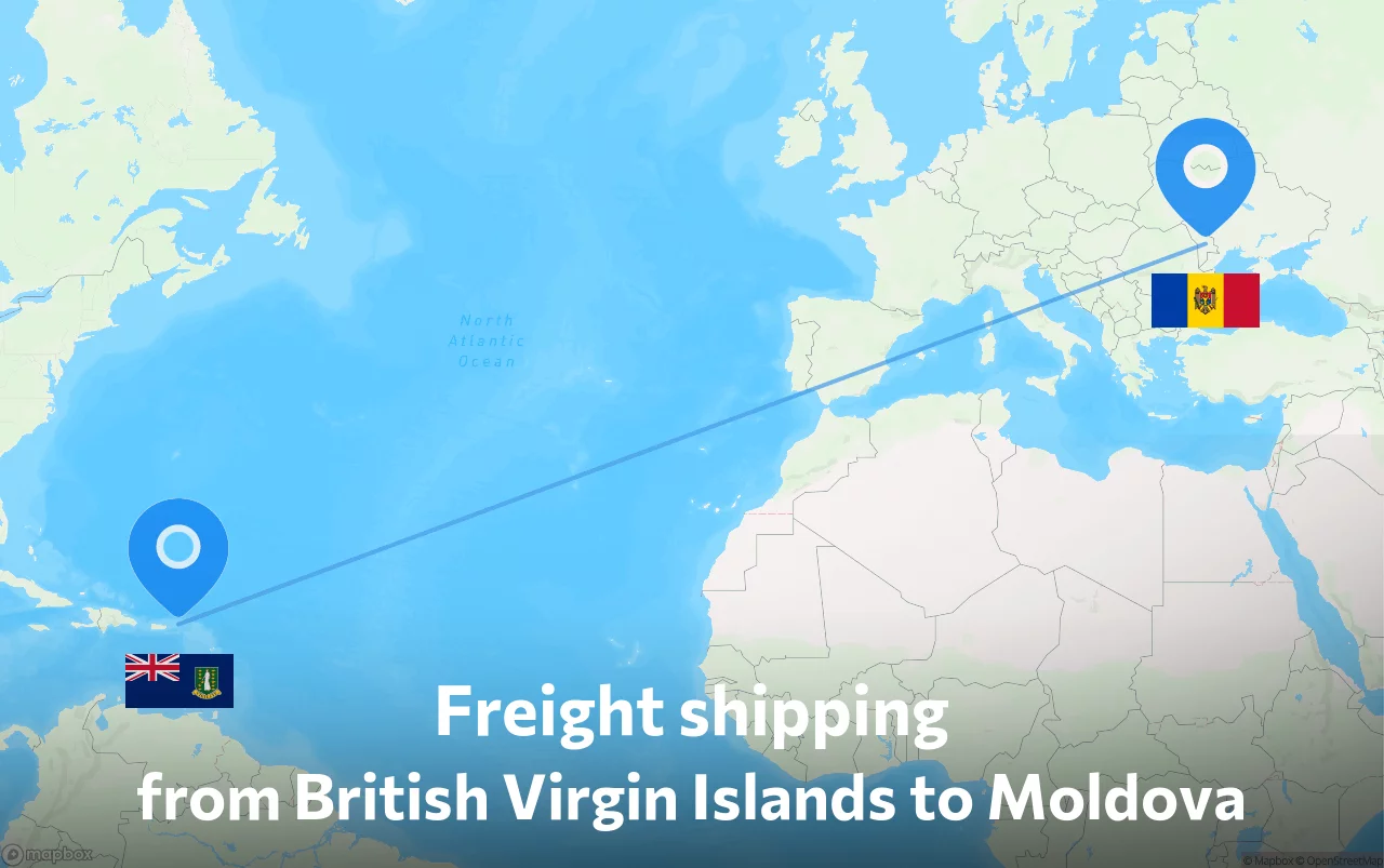 Shipping route from British Virgin Islands to Moldova