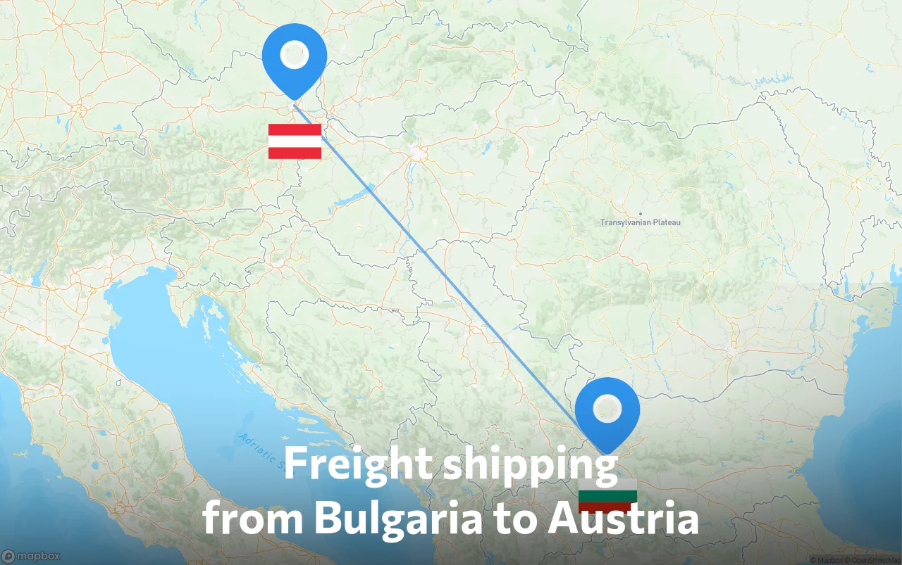 Shipping route from Bulgaria to Austria