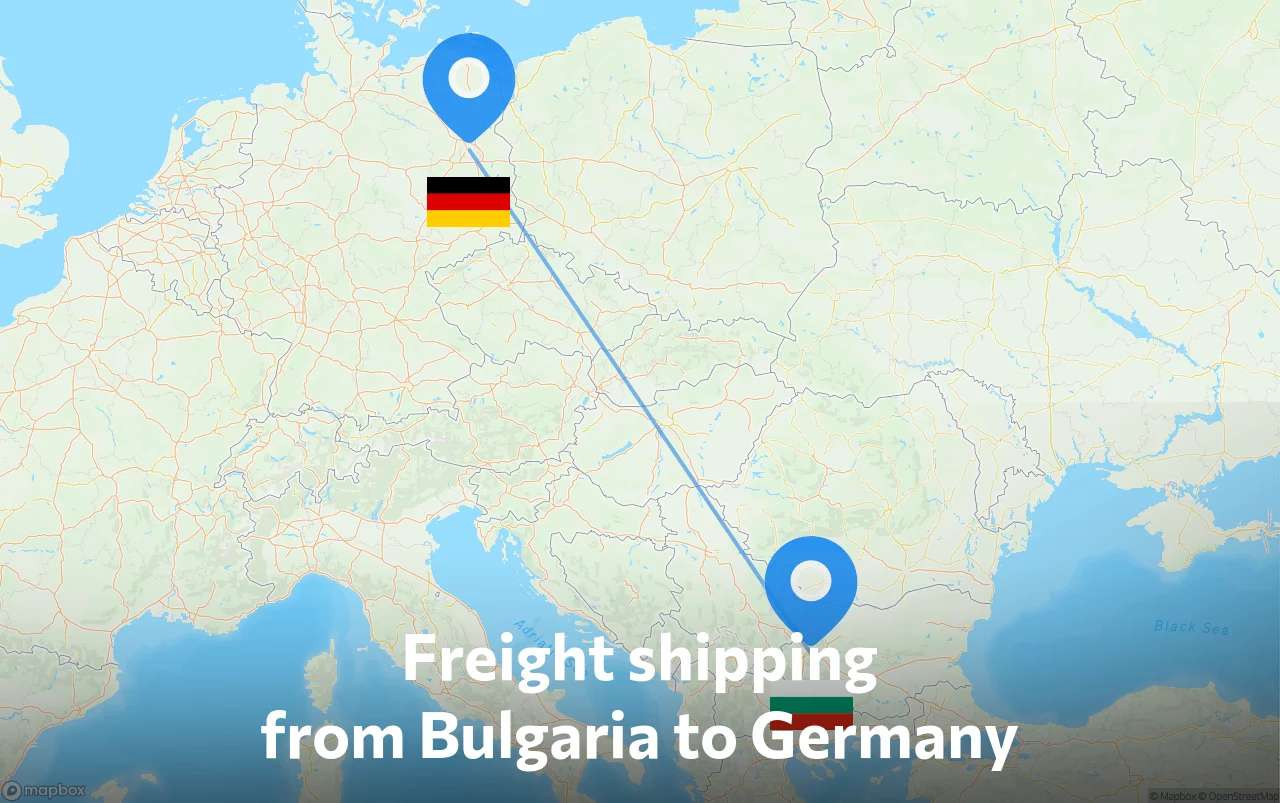 Shipping route from Bulgaria to Germany