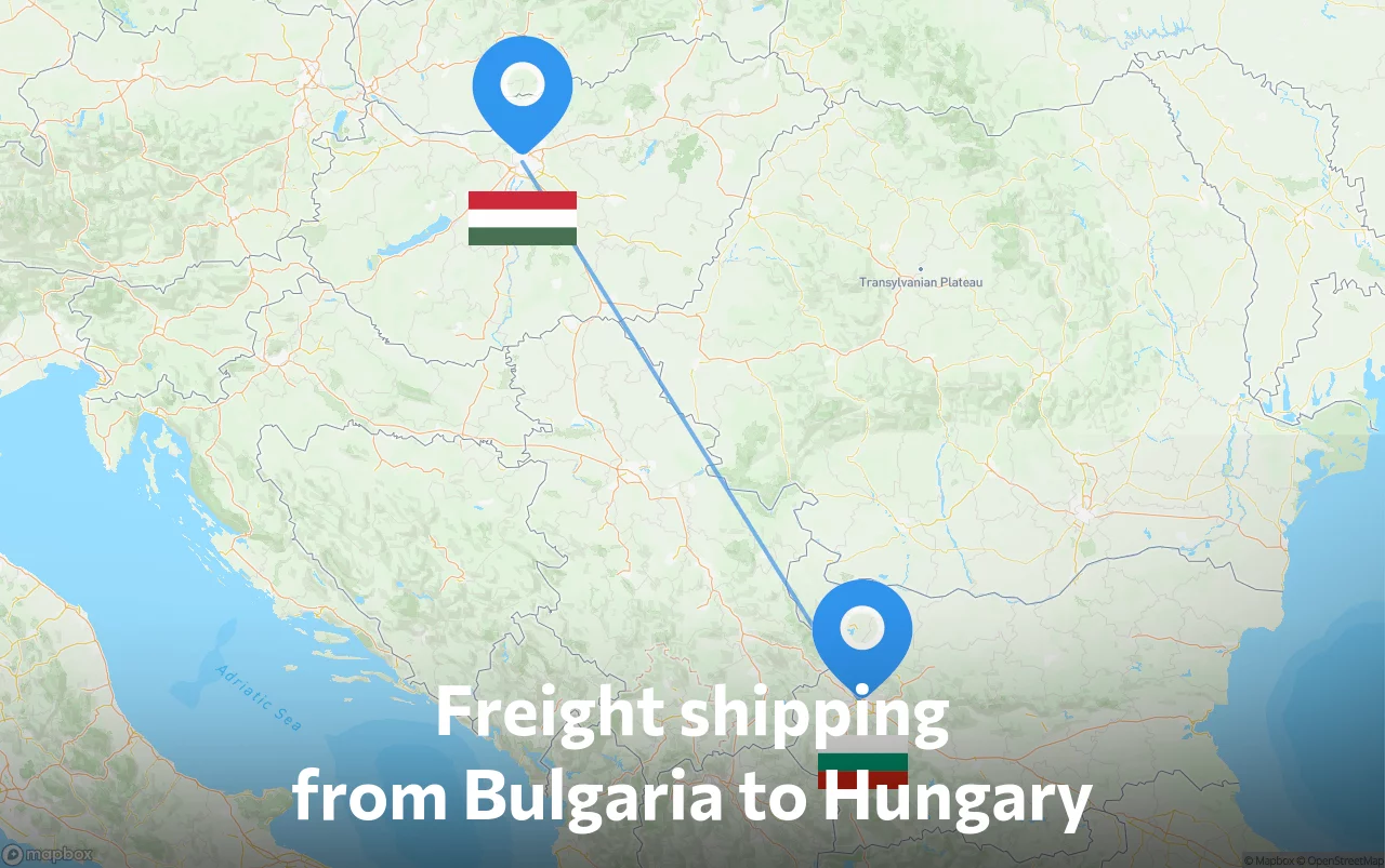 Shipping route from Bulgaria to Hungary