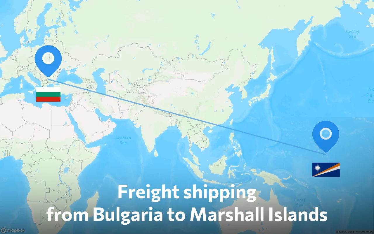 Shipping route from Bulgaria to Marshall Islands