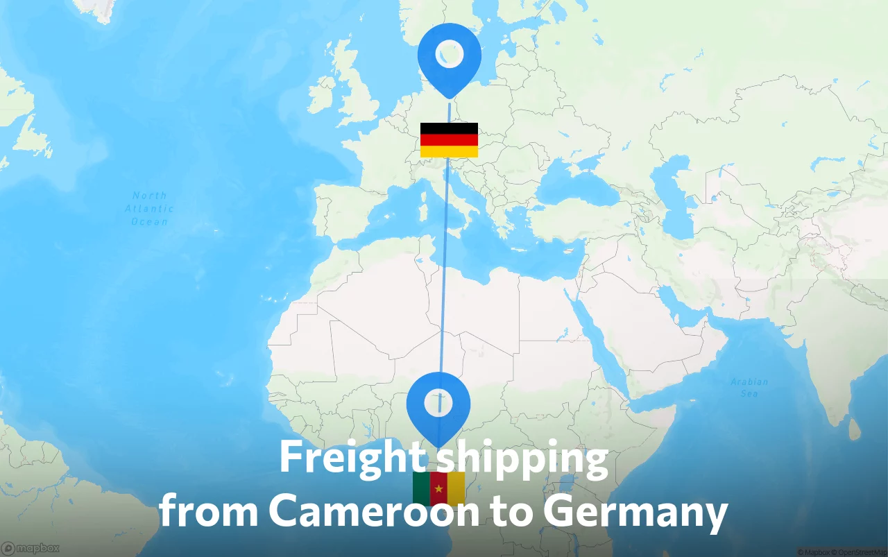 Shipping route from Cameroon to Germany