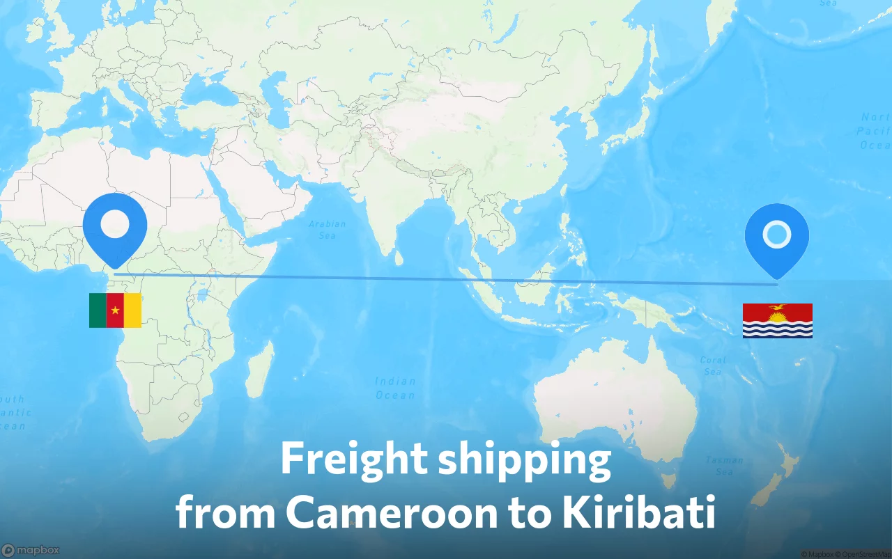 Shipping route from Cameroon to Kiribati