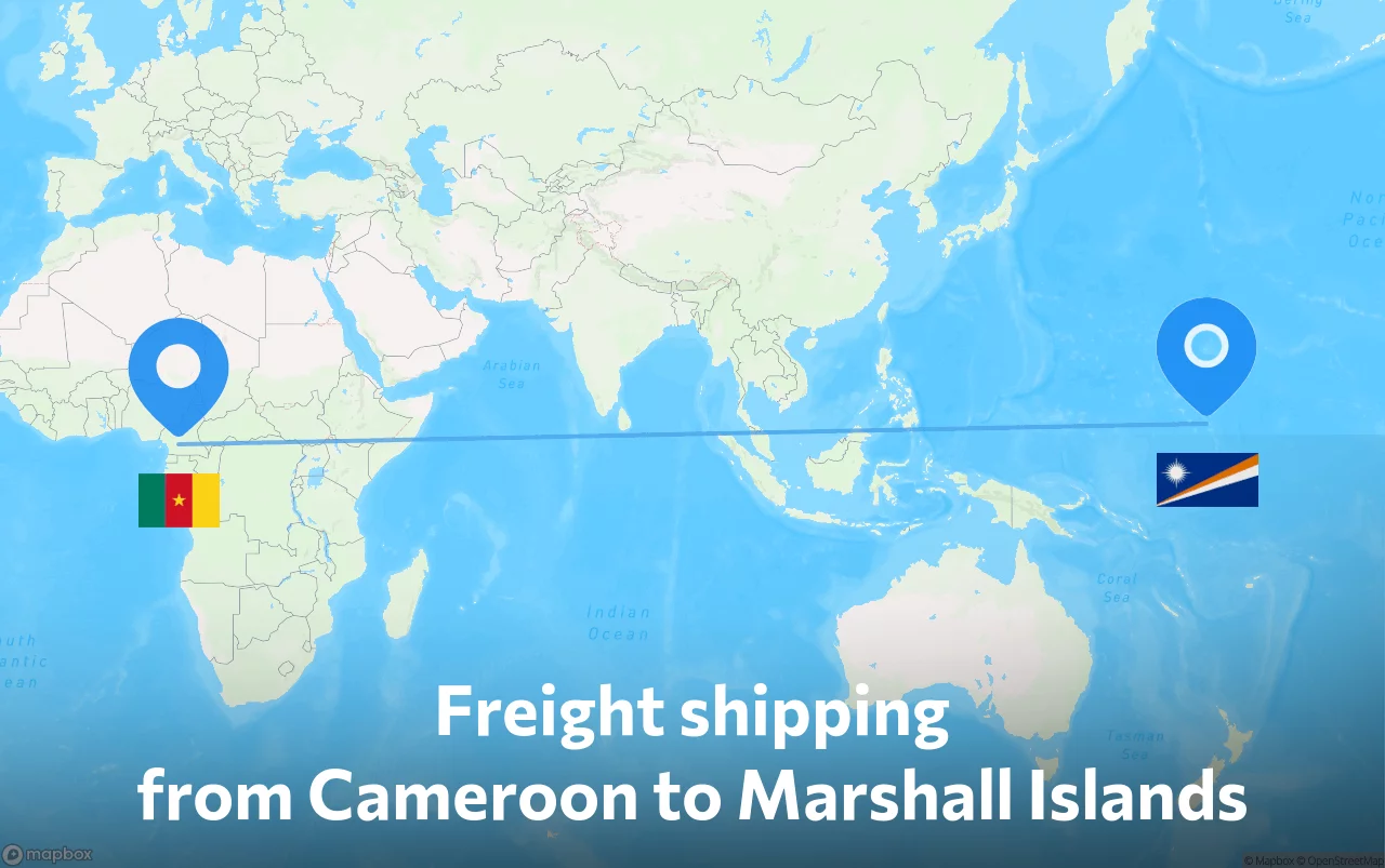 Shipping route from Cameroon to Marshall Islands