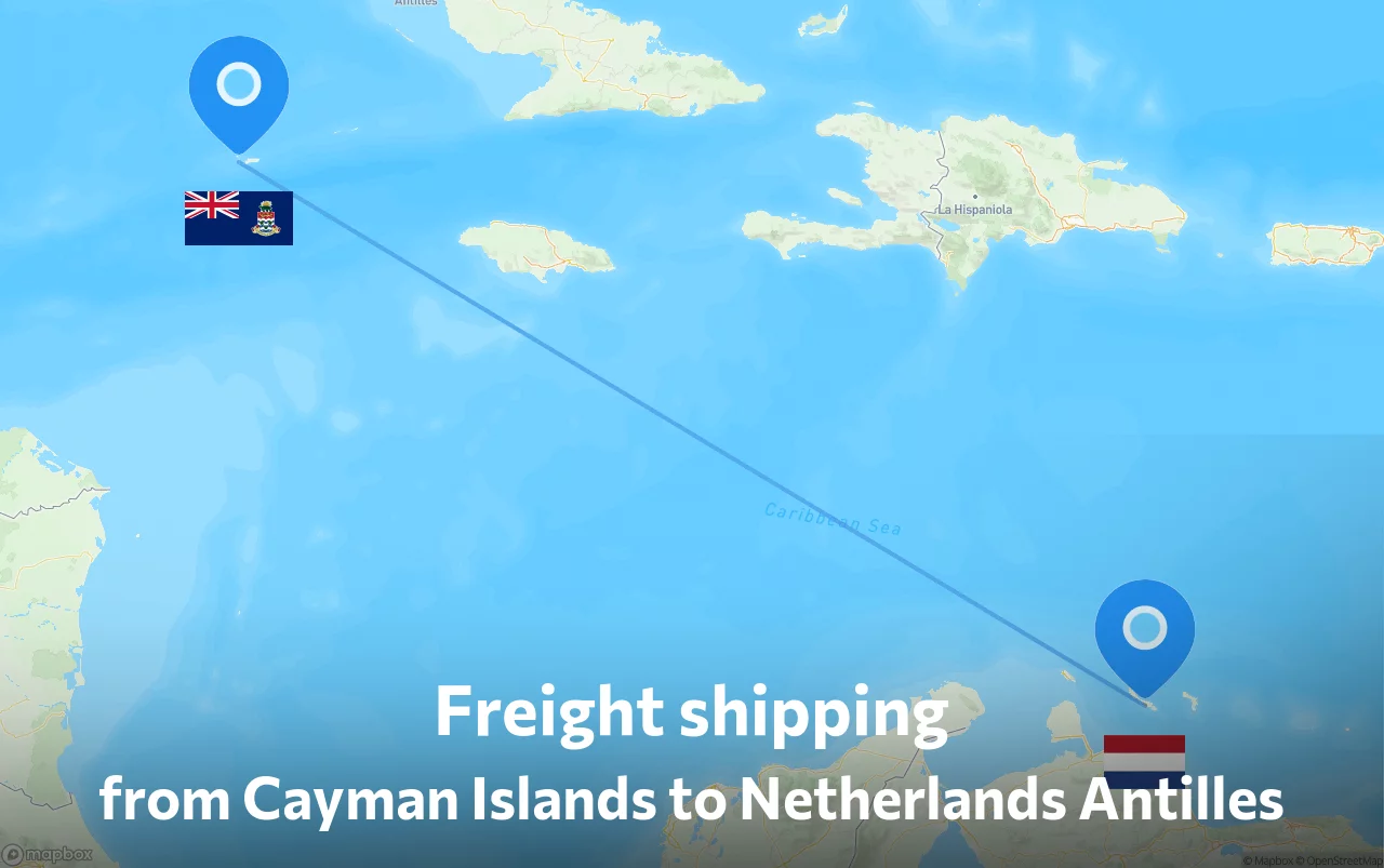 Shipping route from Cayman Islands to Netherlands Antilles