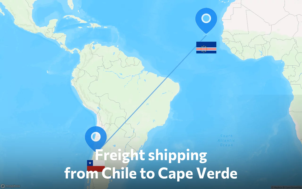 Shipping route from Chile to Cape Verde