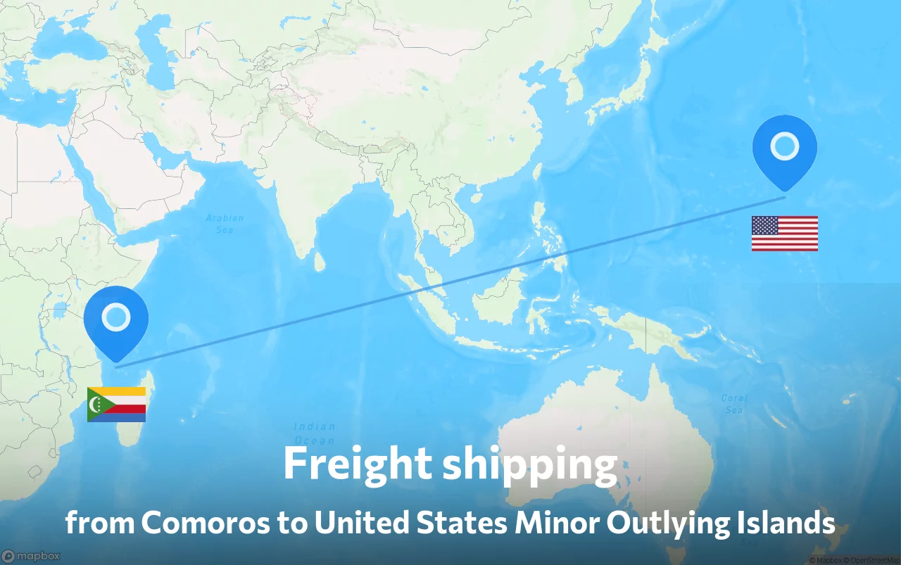 Shipping route from Comoros to United States Minor Outlying Islands