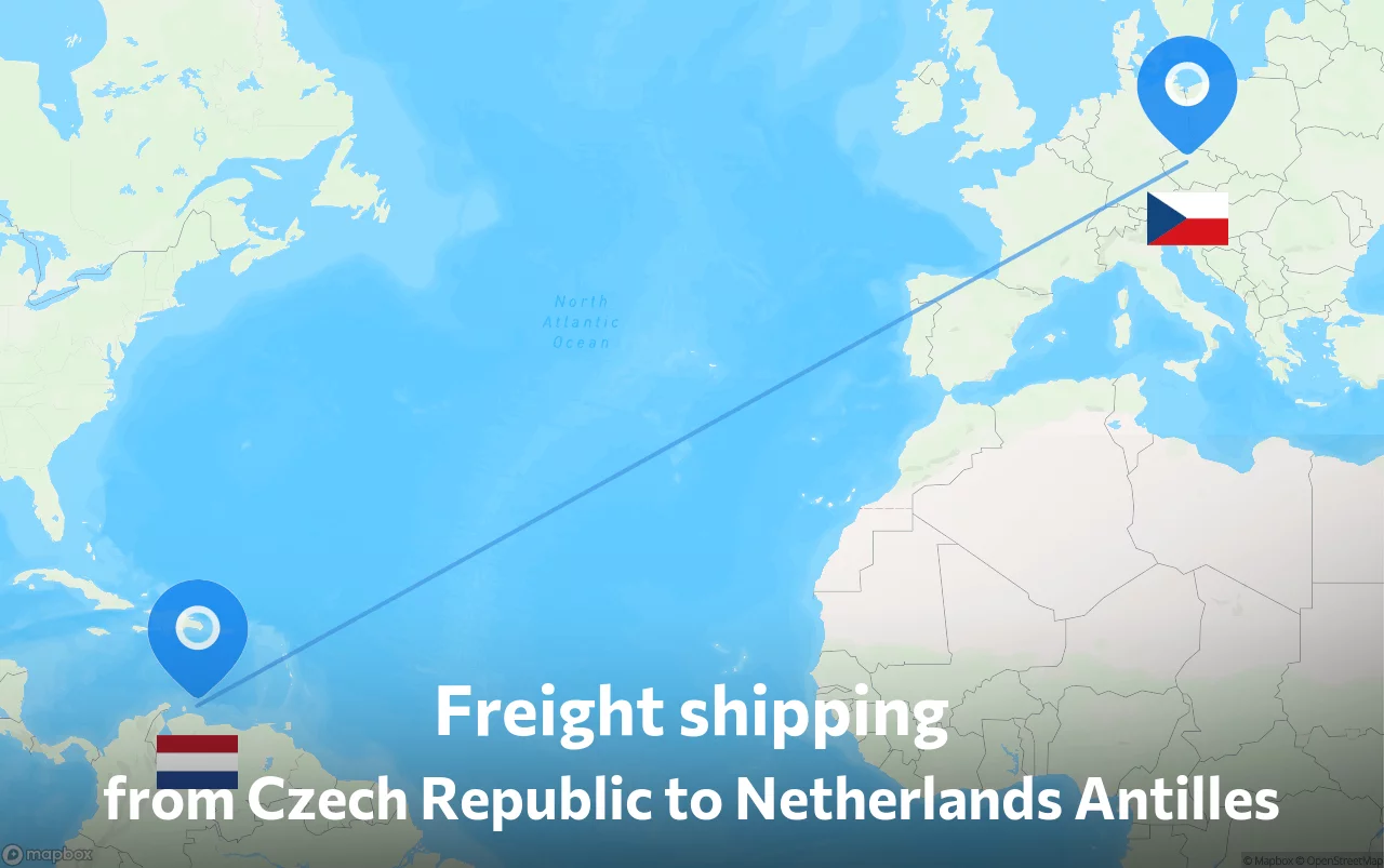 Shipping route from Czech Republic to Netherlands Antilles
