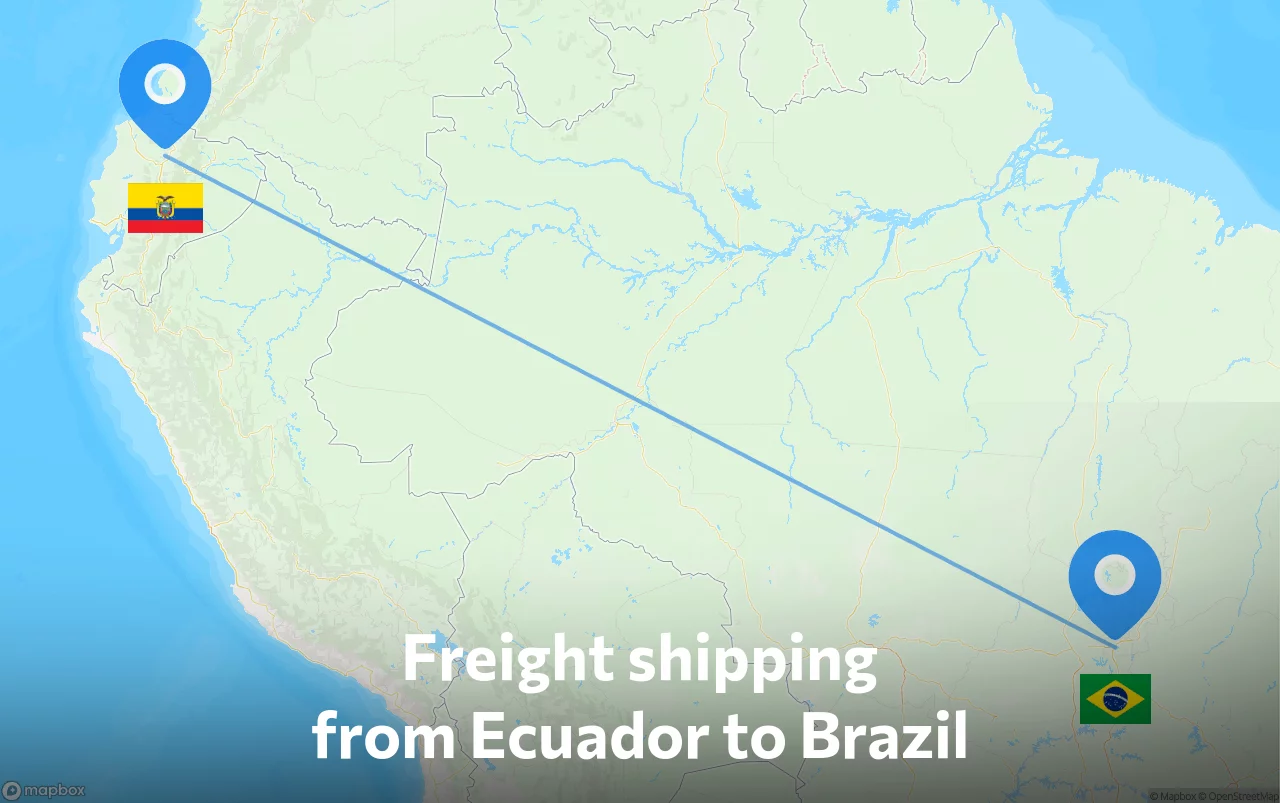 Shipping route from Ecuador to Brazil