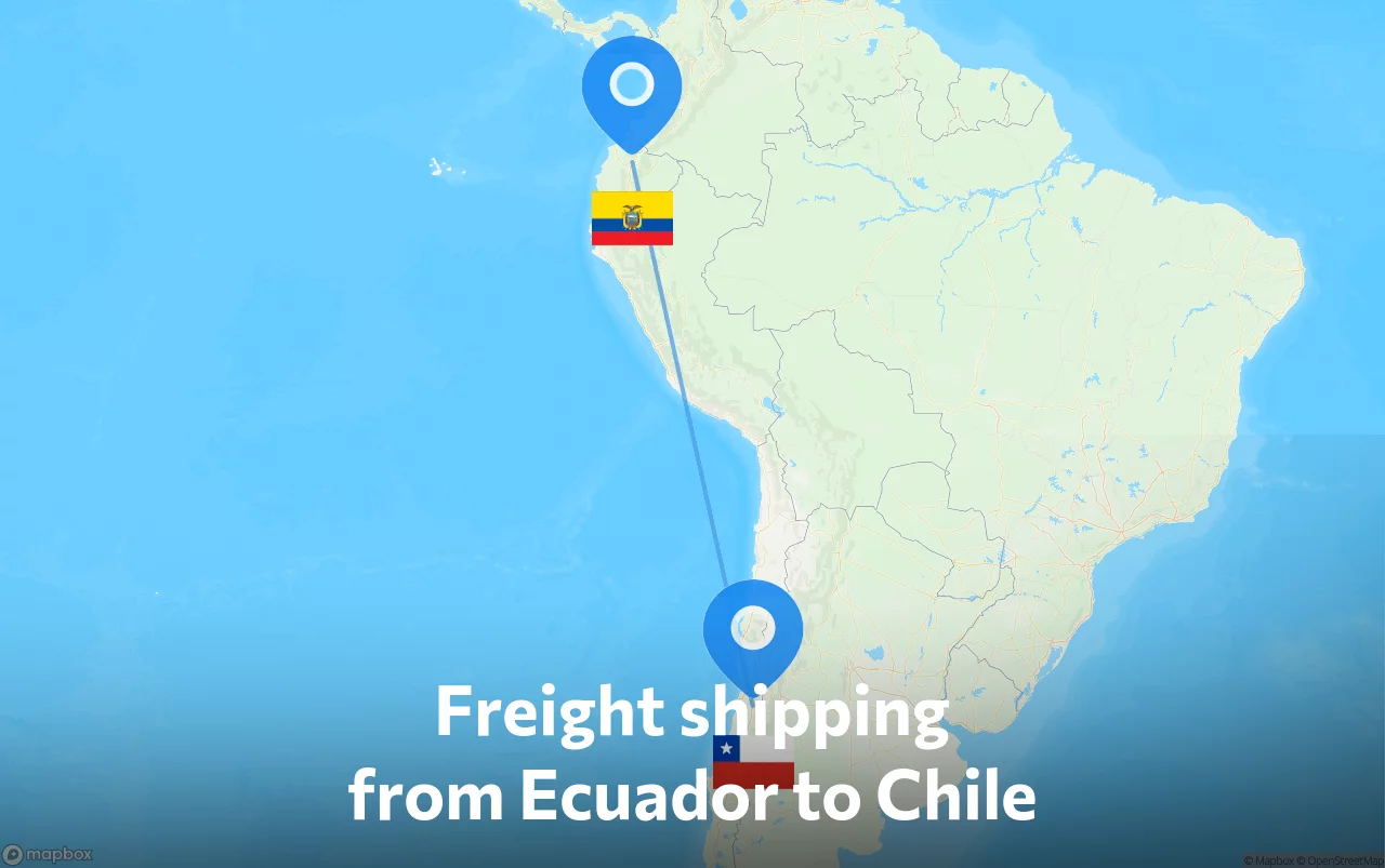 Shipping route from Ecuador to Chile