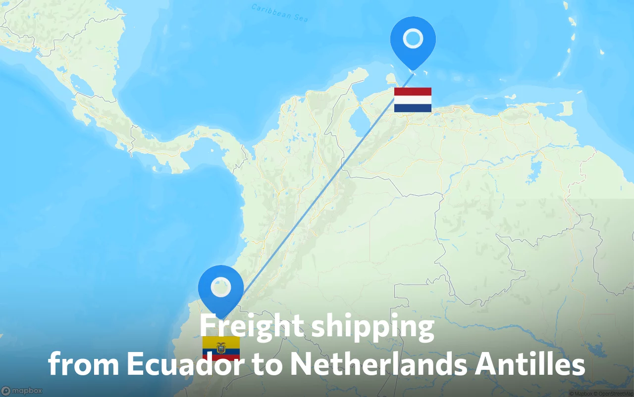 Shipping route from Ecuador to Netherlands Antilles