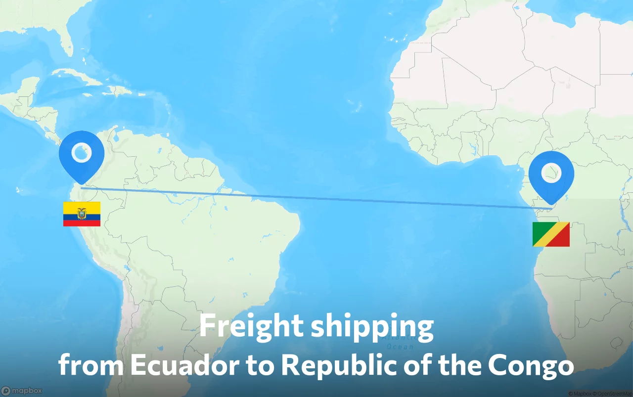Shipping route from Ecuador to Republic of the Congo