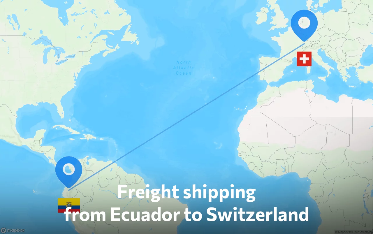 Shipping route from Ecuador to Switzerland