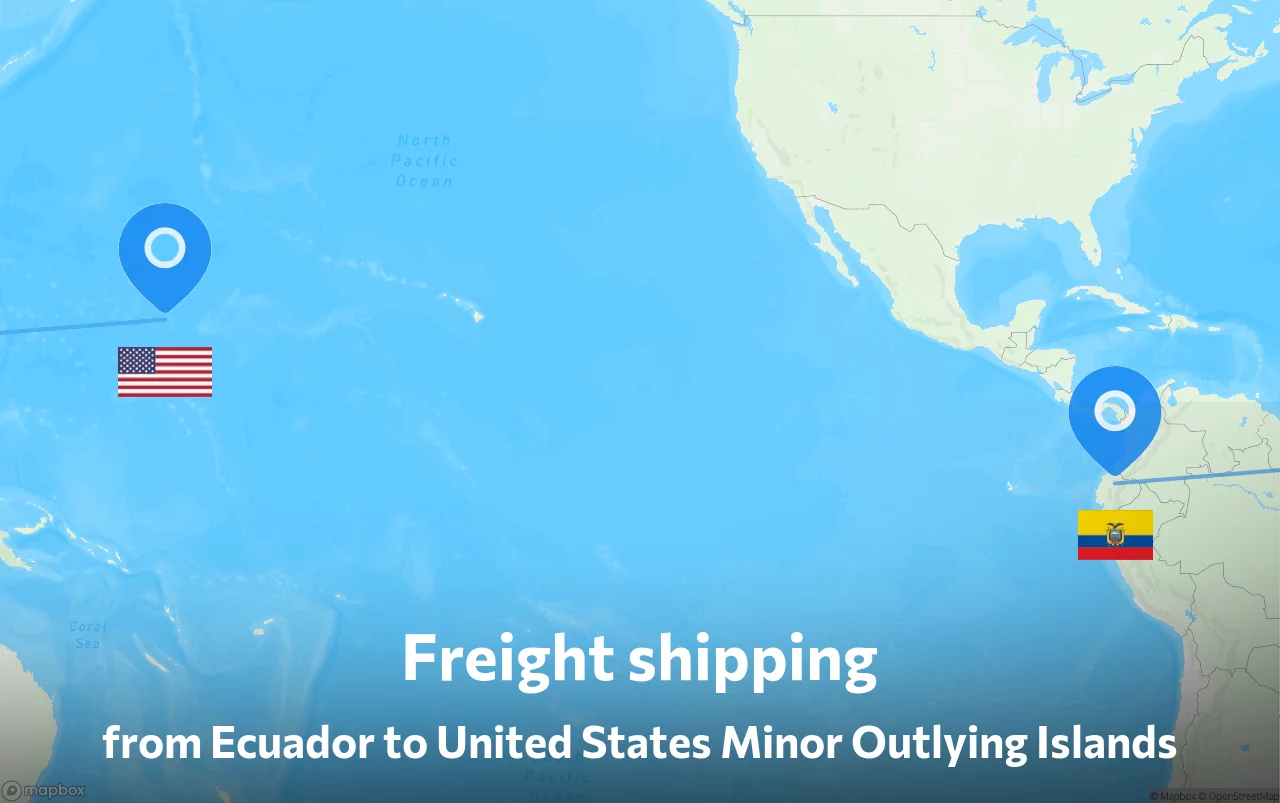 Shipping route from Ecuador to United States Minor Outlying Islands