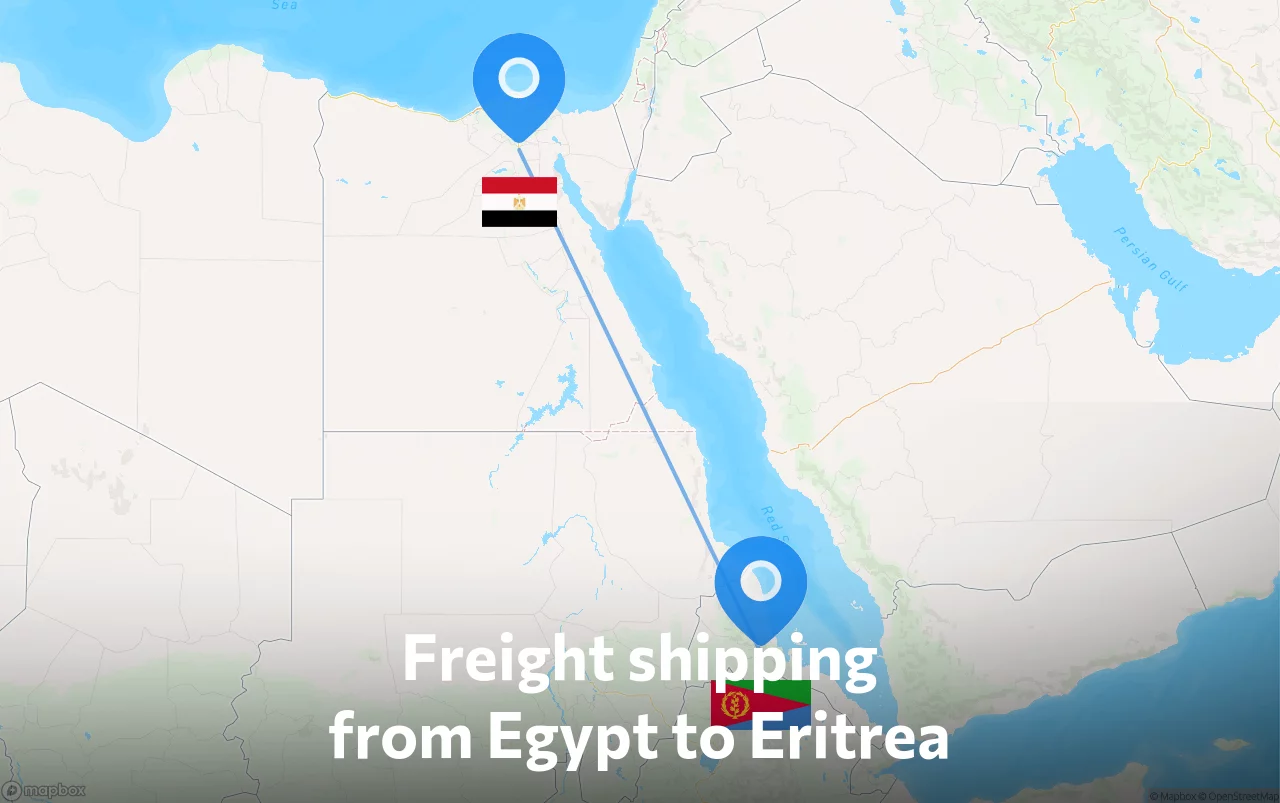 Shipping route from Egypt to Eritrea
