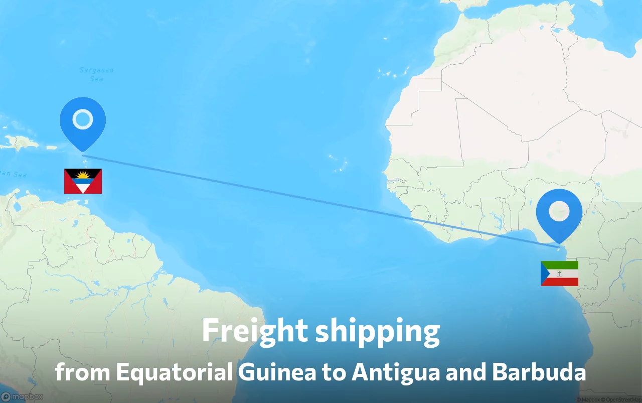 Shipping route from Equatorial Guinea to Antigua and Barbuda