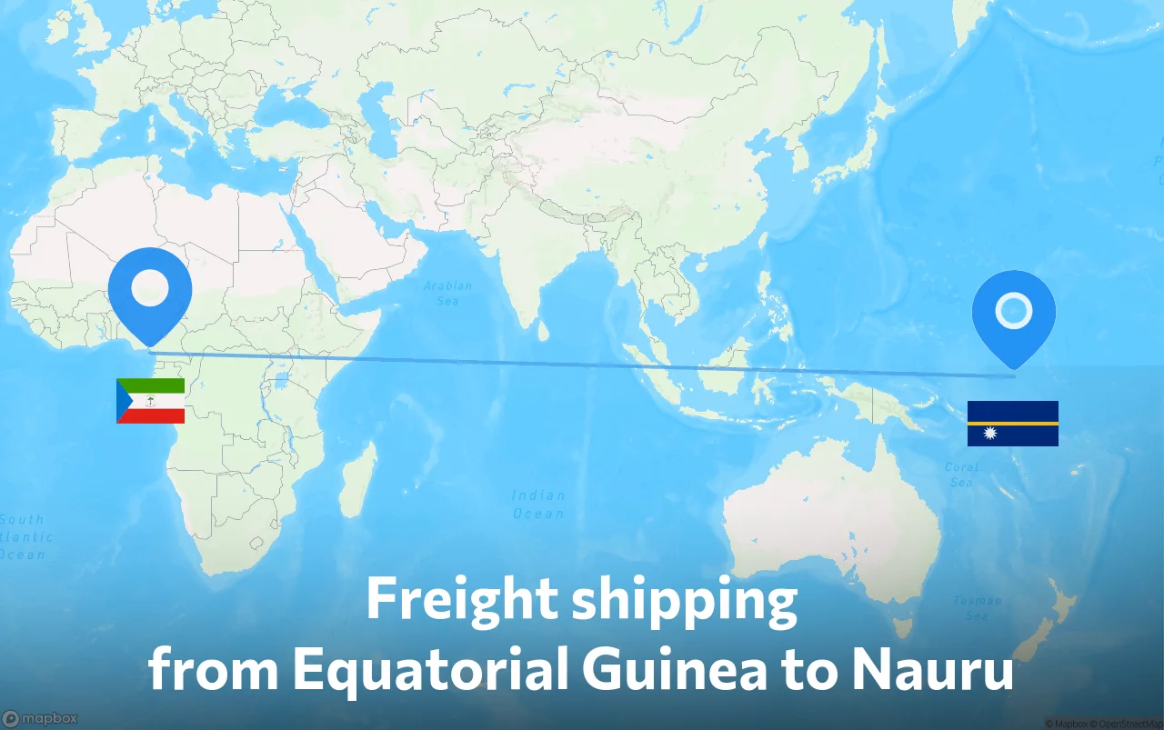 Shipping route from Equatorial Guinea to Nauru