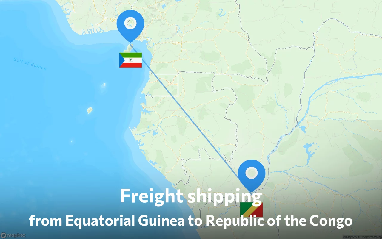 Shipping route from Equatorial Guinea to Republic of the Congo