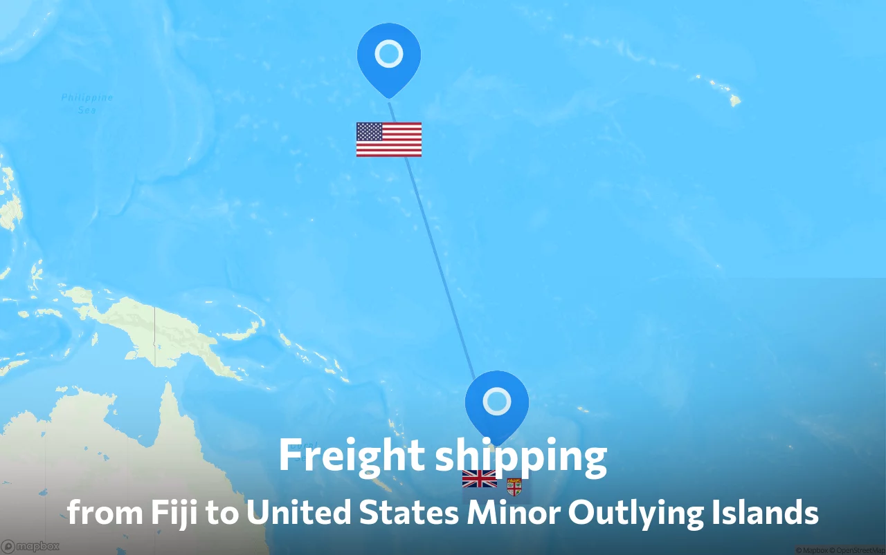 Shipping route from Fiji to United States Minor Outlying Islands