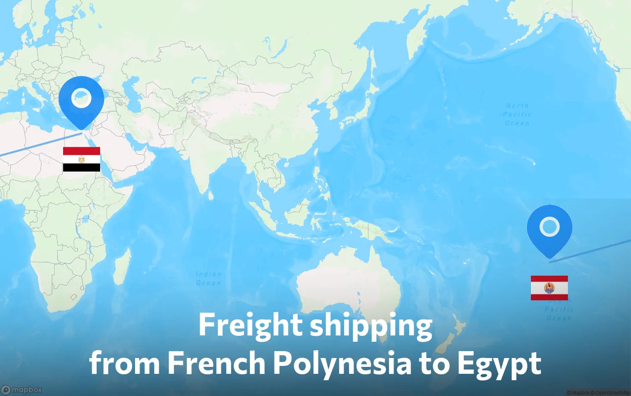 Shipping route from French Polynesia to Egypt