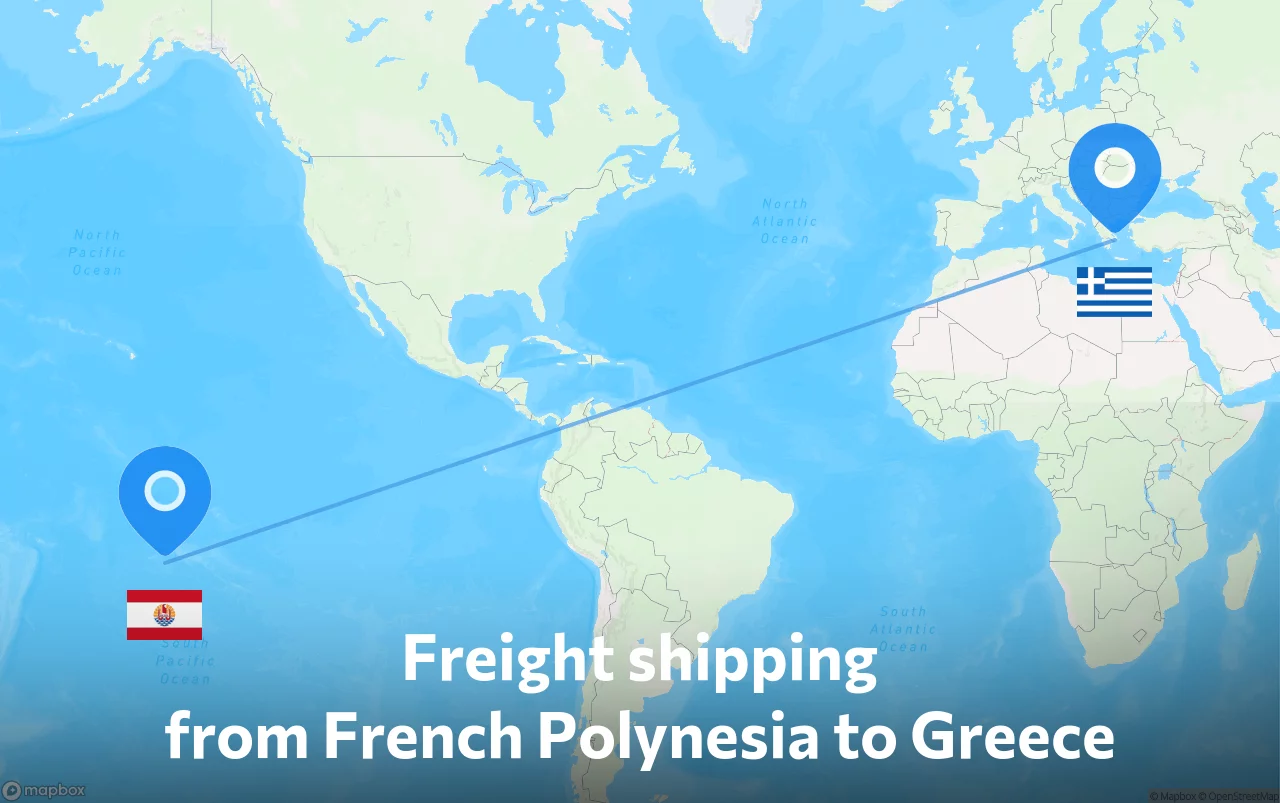Shipping route from French Polynesia to Greece