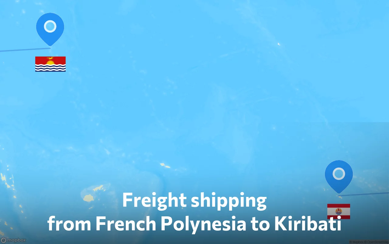 Shipping route from French Polynesia to Kiribati