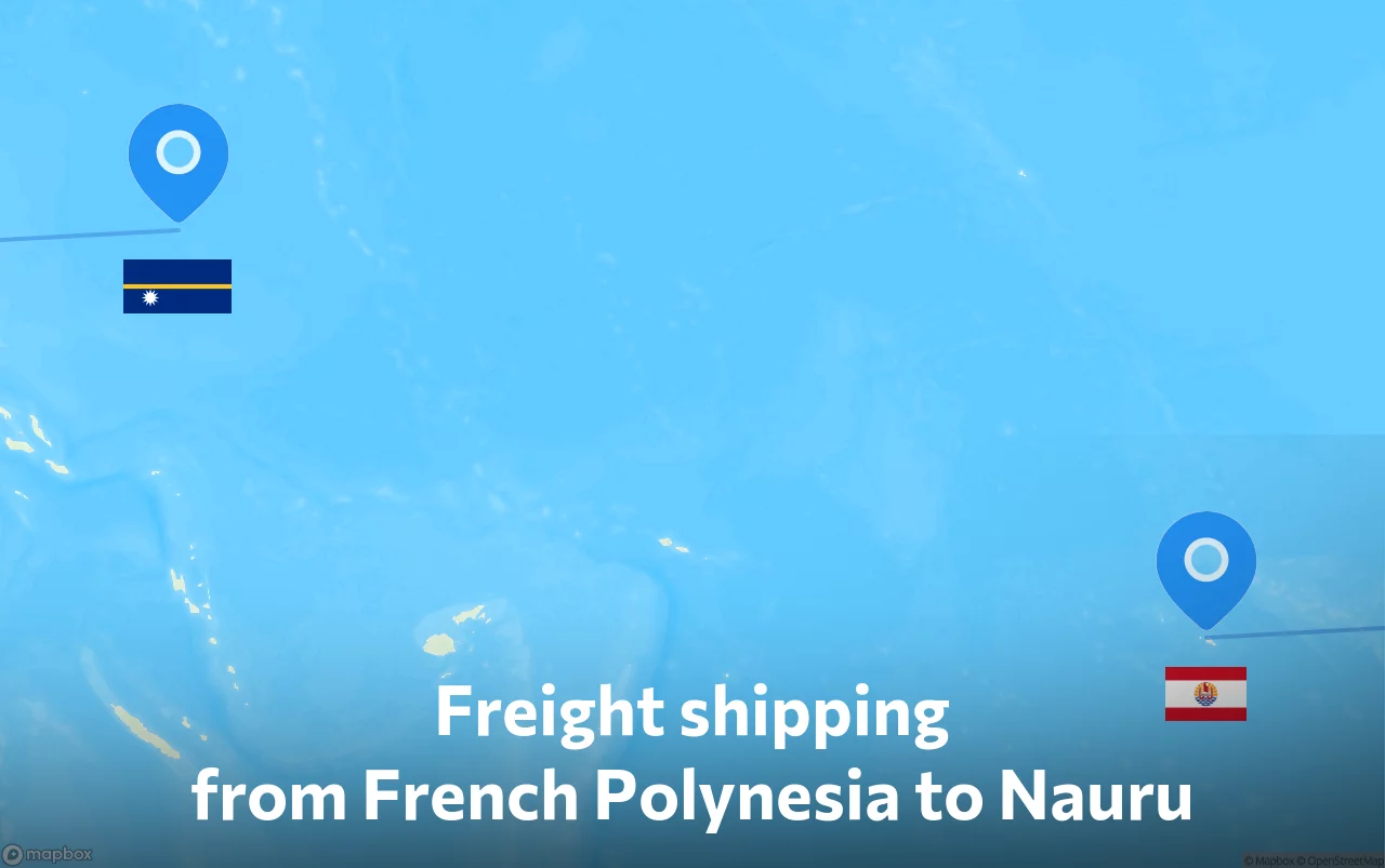 Shipping route from French Polynesia to Nauru