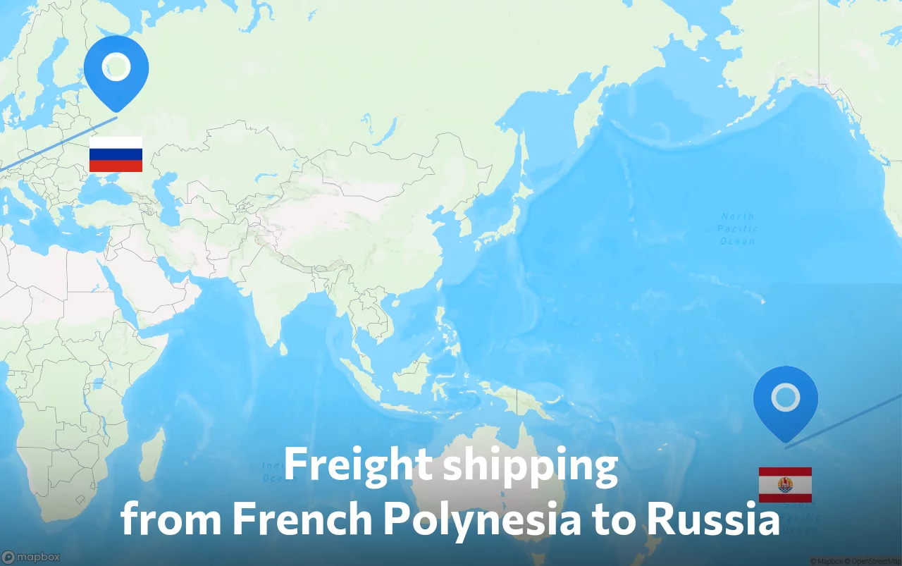 Shipping route from French Polynesia to Russia