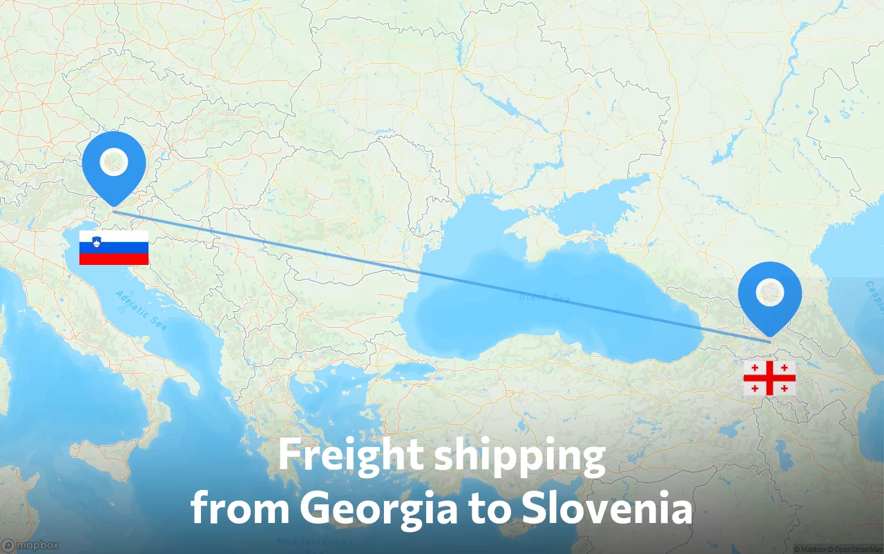 Shipping route from Georgia to Slovenia