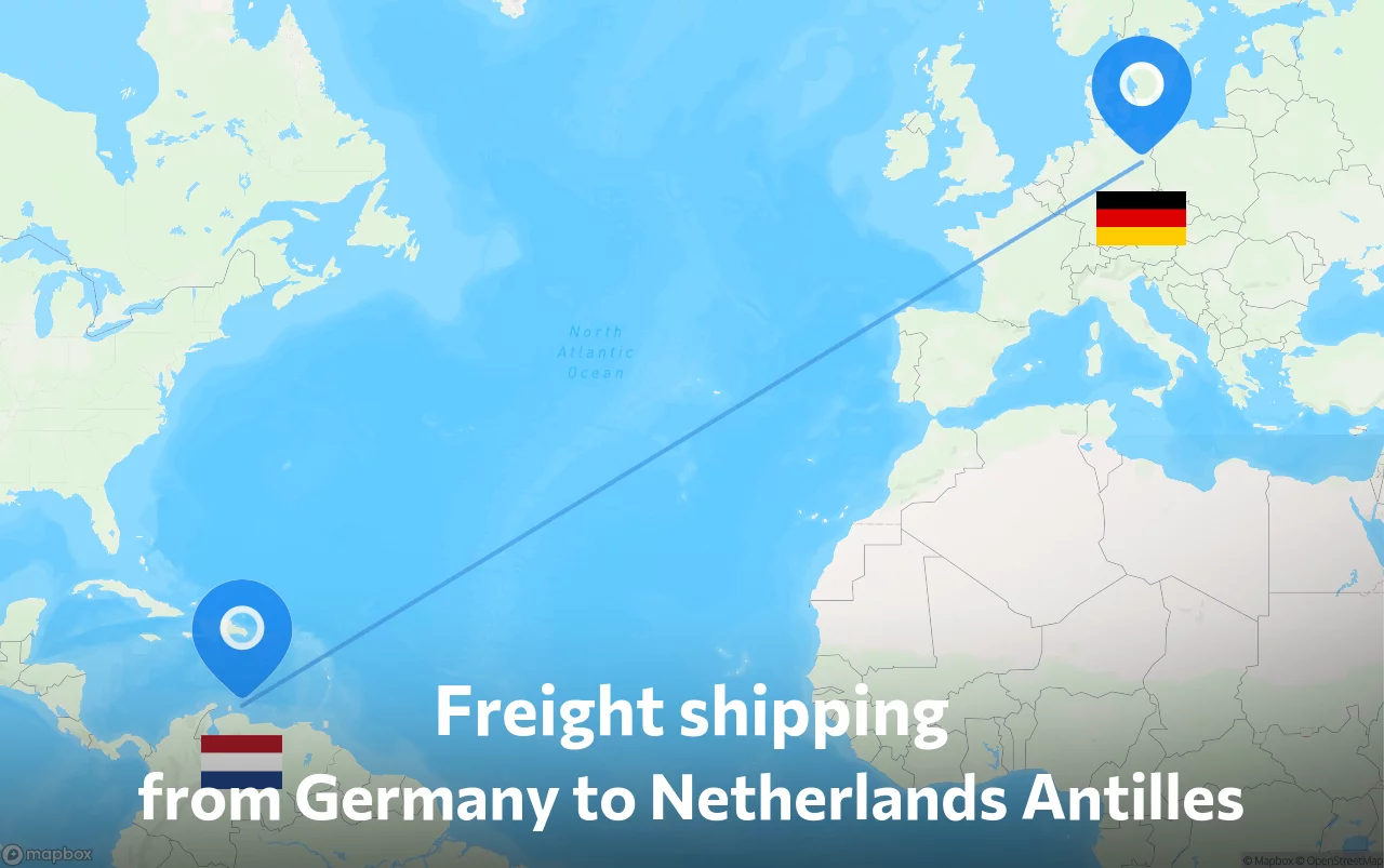 Shipping route from Germany to Netherlands Antilles